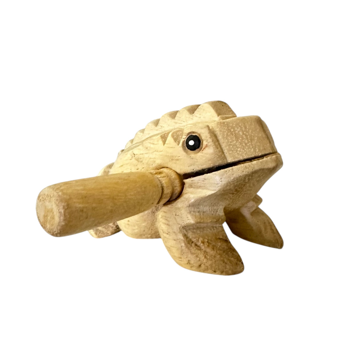 3" Wooden Musical Frog - Natural (Percussion Instrument) Music Frog Co