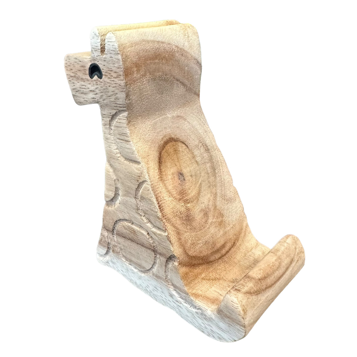 Wooden Giraffe Phone Holder Music Frog Co