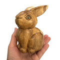 Wooden Sitting Bunny Figurine Decoration Music Frog Co