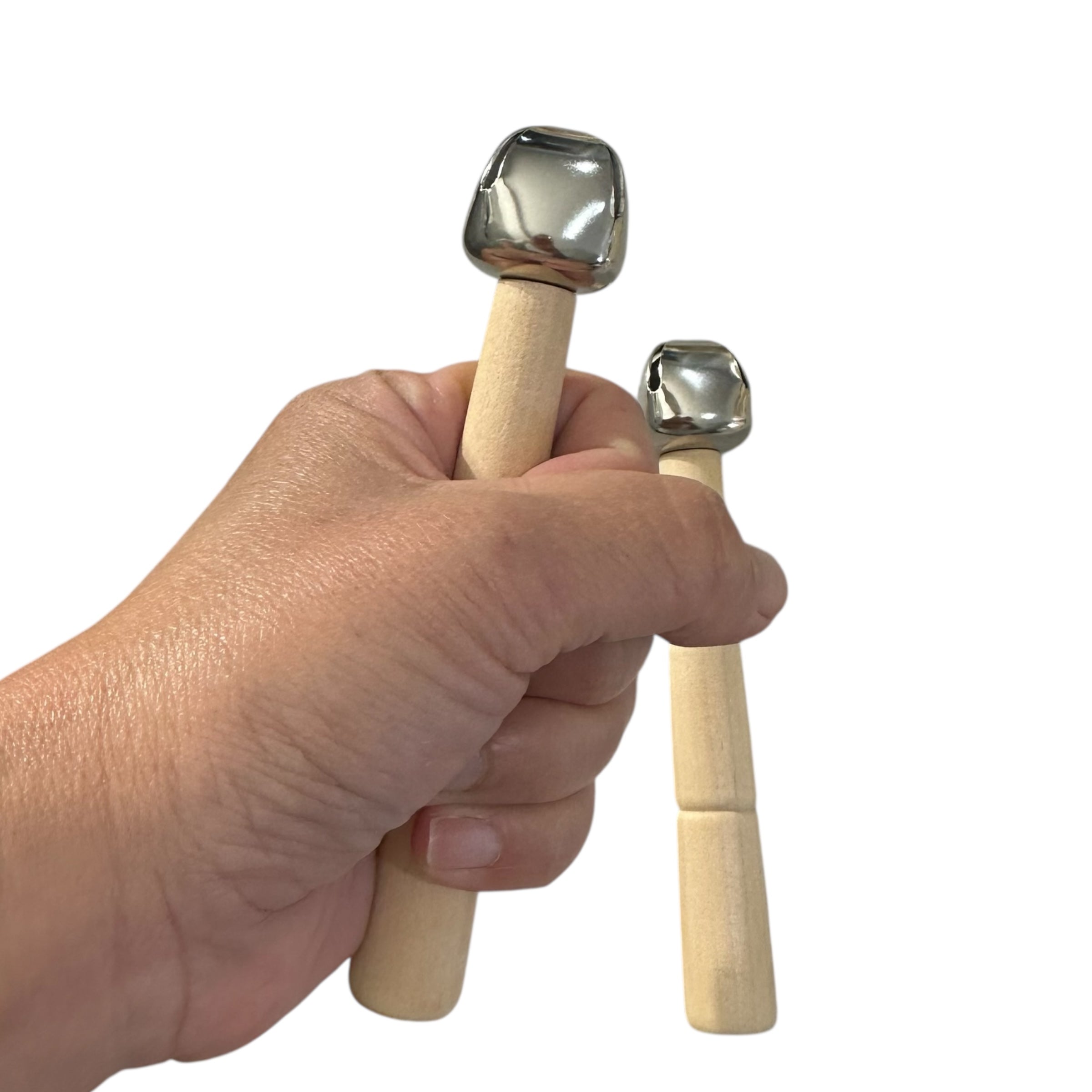 Wooden Handle Bell Stick – Montessori Rhythm Instrument for Kids’ Music Learning Music Frog Co