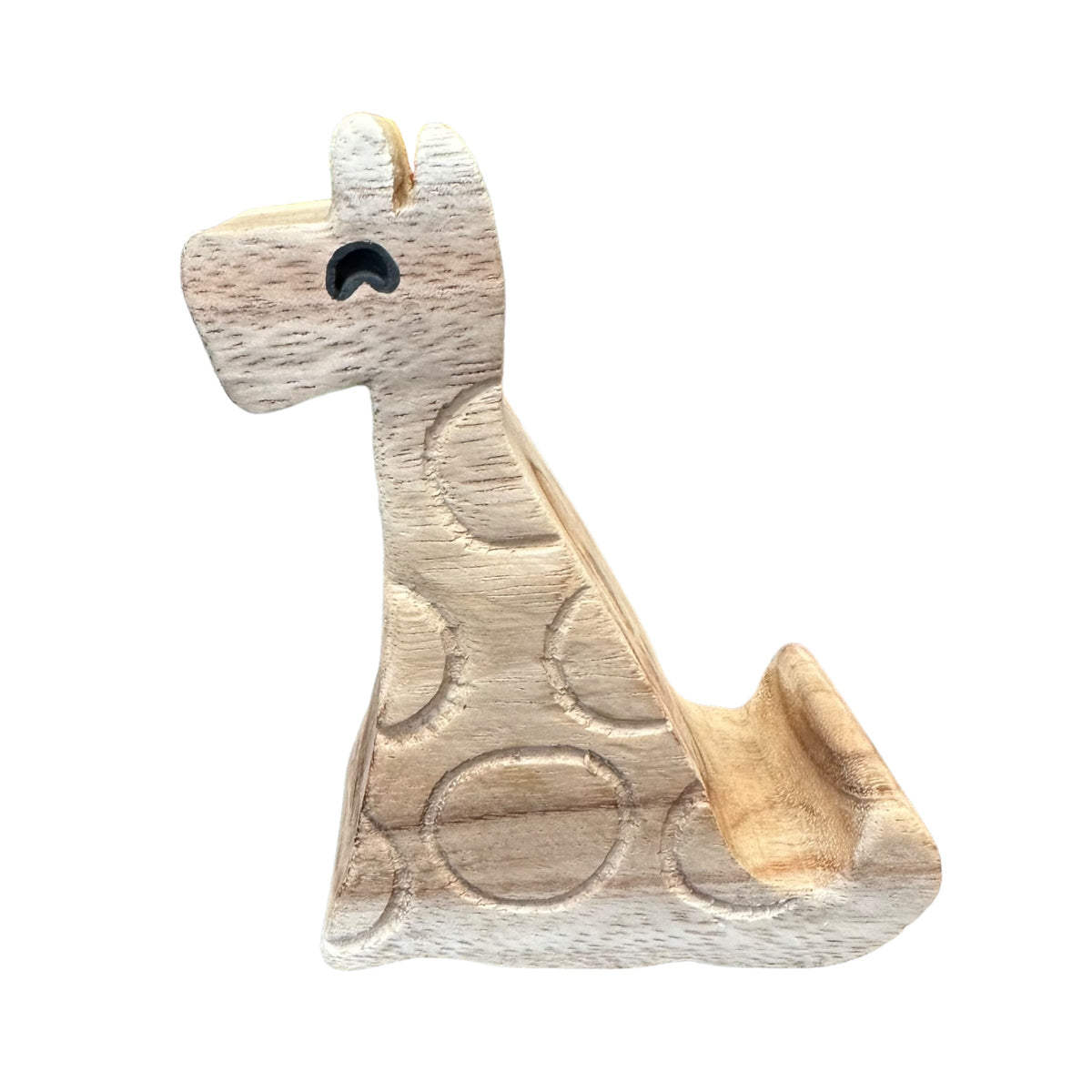 Wooden Giraffe Phone Holder Music Frog Co