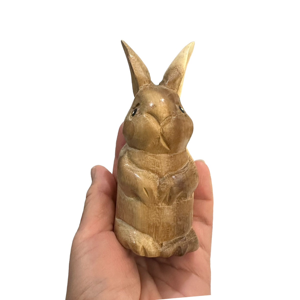 Wooden Standing Bunny Figurine Decoration Music Frog Co