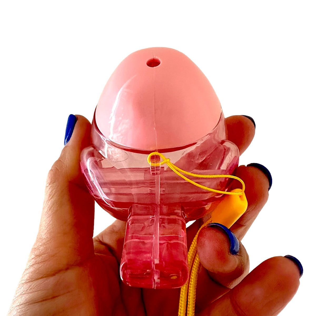 Clear Water Whistle Bird - Whimsical Water-Filled Whistle (Pink) Music Frog Co