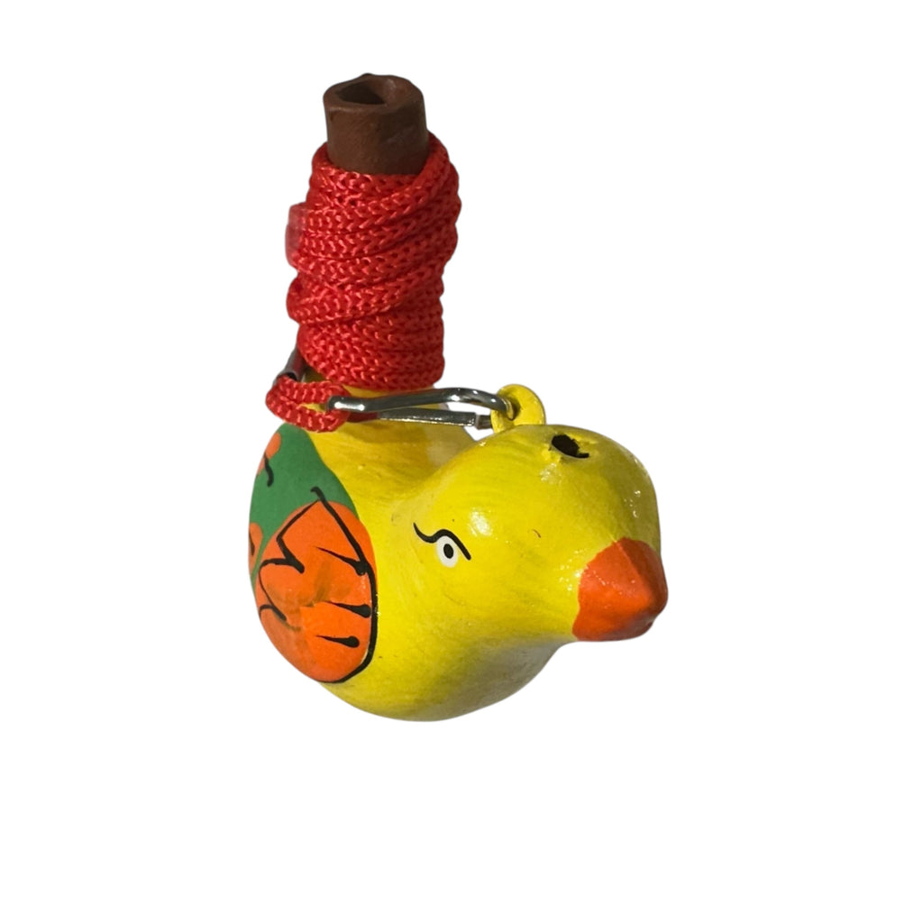 Clay Water Whistle Bird (Yellow) Music Frog Co