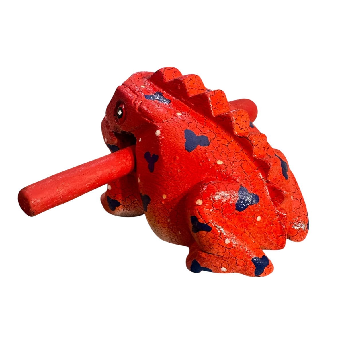 4" Wooden Musical Frog - Berry Design (Percussion Instrument) Music Frog Co