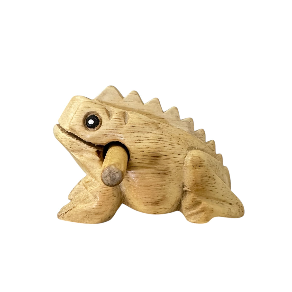 3" Wooden Musical Frog - Natural (Percussion Instrument) Music Frog Co