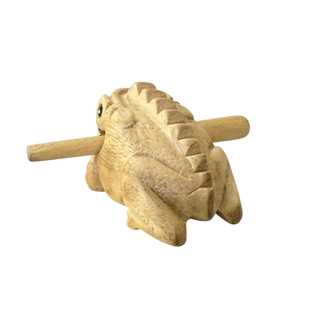 3" Wooden Musical Frog - Natural (Percussion Instrument) Music Frog Co