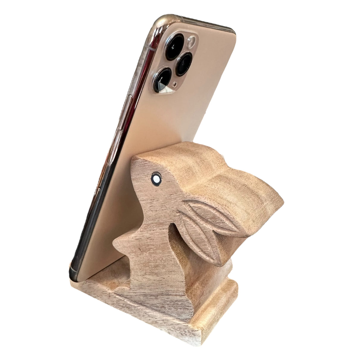 Wooden Cute Rabbit Phone Holder Music Frog Co