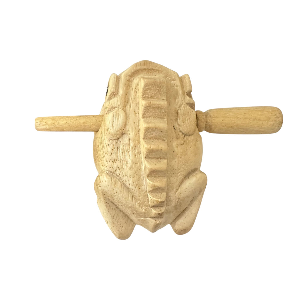 3" Wooden Musical Frog - Natural (Percussion Instrument) Music Frog Co