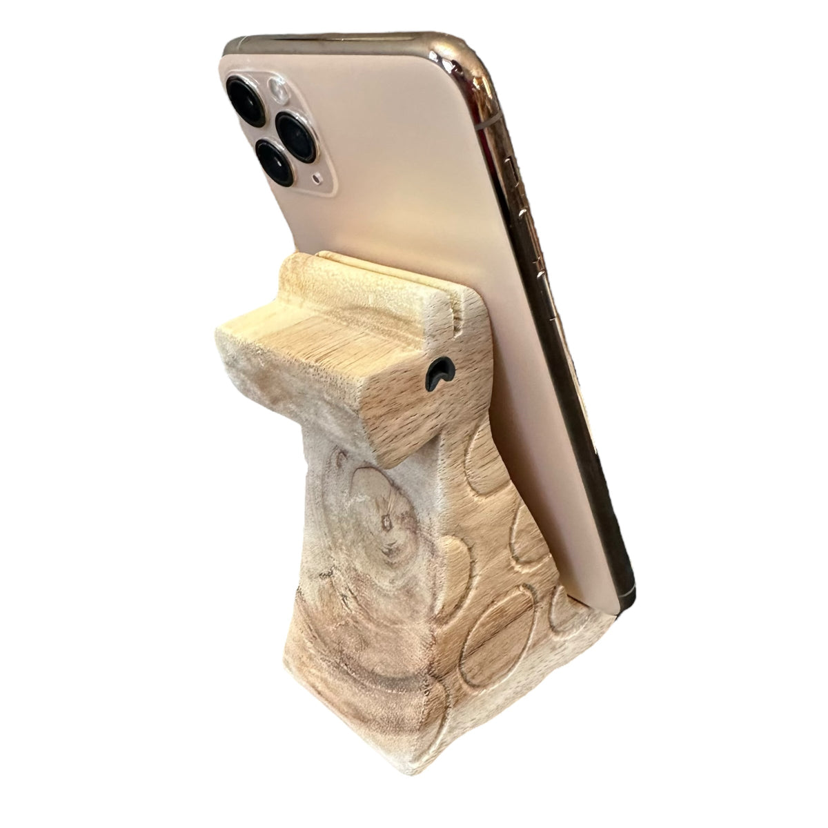 Wooden Giraffe Phone Holder Music Frog Co