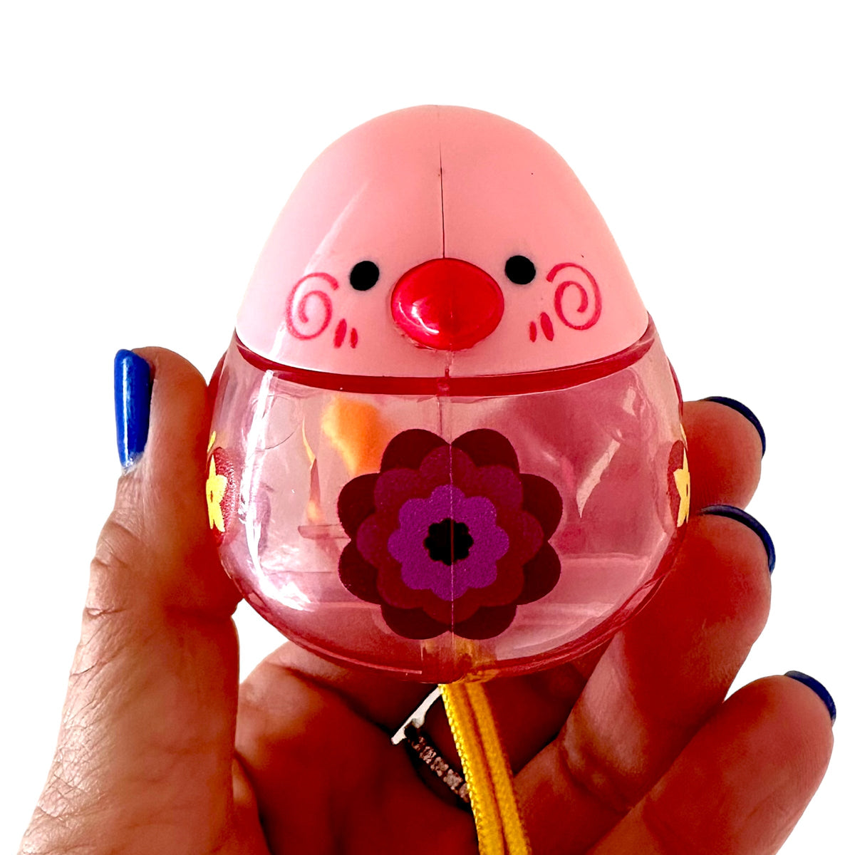 Clear Water Whistle Bird - Whimsical Water-Filled Whistle (Pink) Music Frog Co