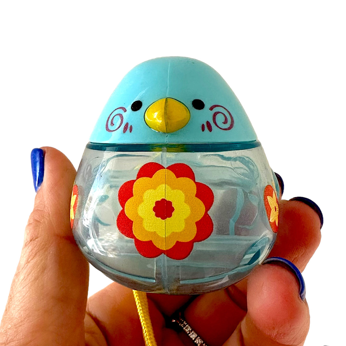 Clear Water Whistle Bird - Whimsical Water-Filled Whistle (Blue) Music Frog Co