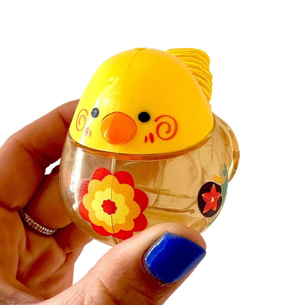Clear Water Whistle Bird - Whimsical Water-Filled Whistle (Yellow) Music Frog Co
