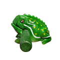 4" Wooden Musical Frog - Green Leaf Design (Percussion Instrument) Music Frog Co