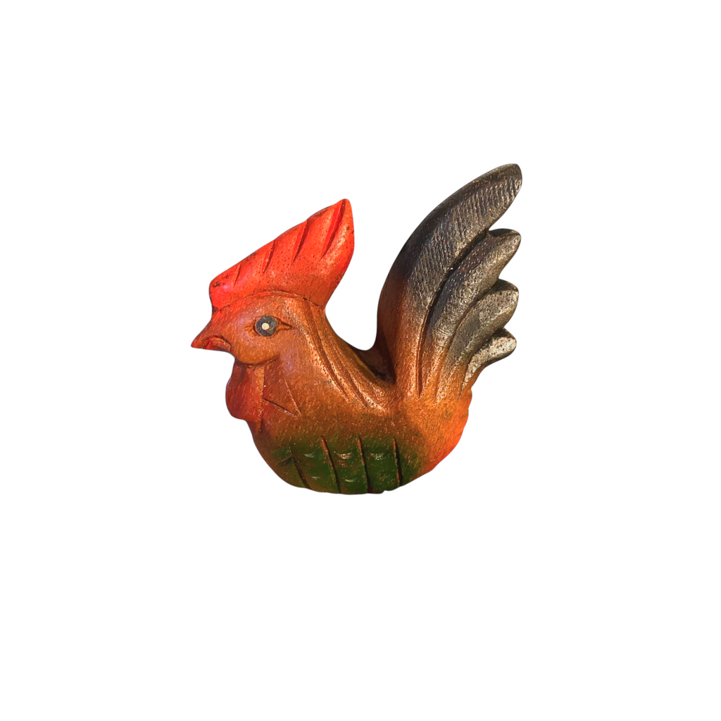 Painted Wooden Musical Whistle Rooster Instrument Music Frog Co