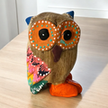 Blue-Horned Owl with Orange Eyes Music Frog Co