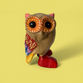Yellow-Spotted Owl with Red Boots Music Frog Co