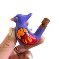 Clay Water Whistle Bird (Purple crest) Music Frog Co