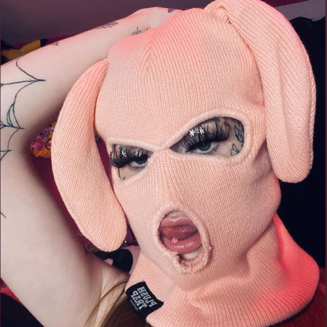 Pink Bunski 3 Hole Balaclava plushtrap