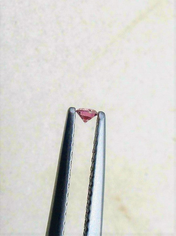 Pink Diamond Round Cut African 2mm Micro Sized rocksolidfossils