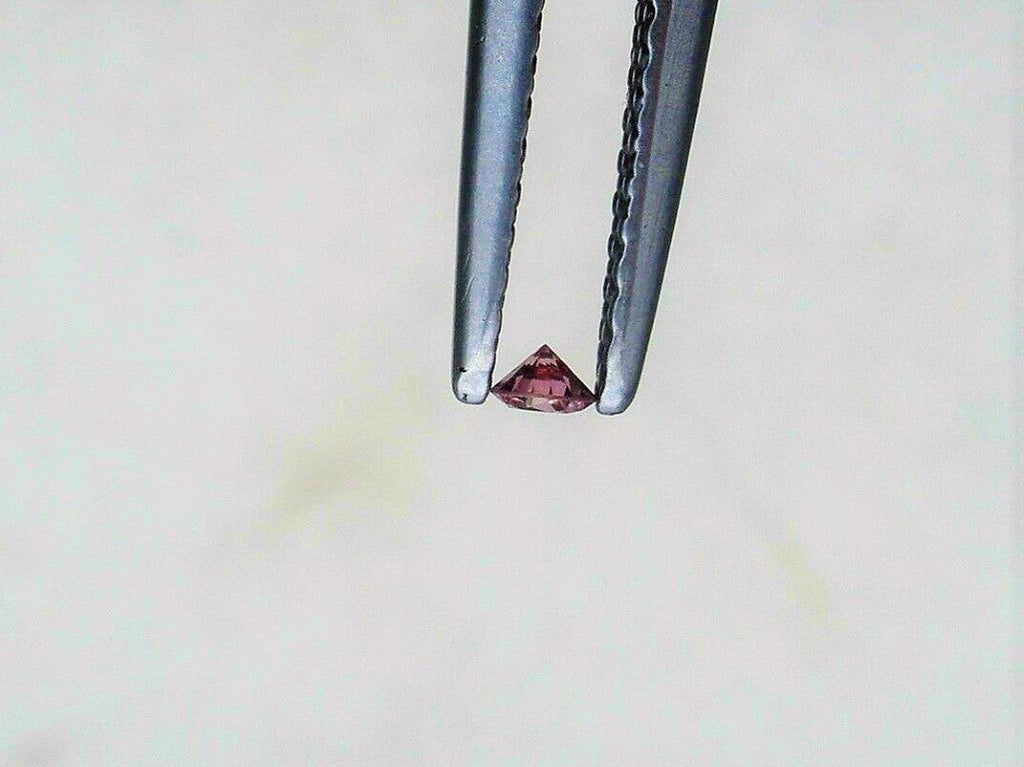 Pink Diamond Round Cut African 3mm Micro Sized rocksolidfossils