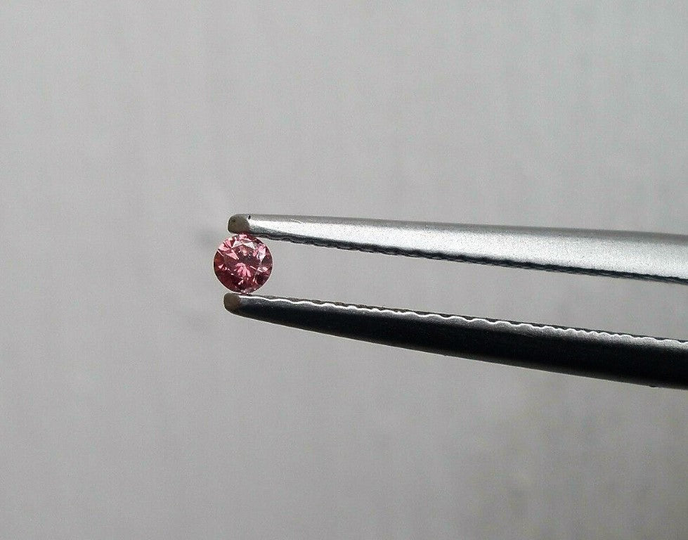 Pink Diamond Round Cut African 2mm Micro Sized rocksolidfossils