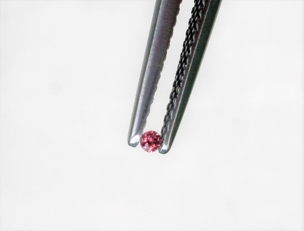 Pink Diamond Round Cut African 2mm Micro Sized rocksolidfossils