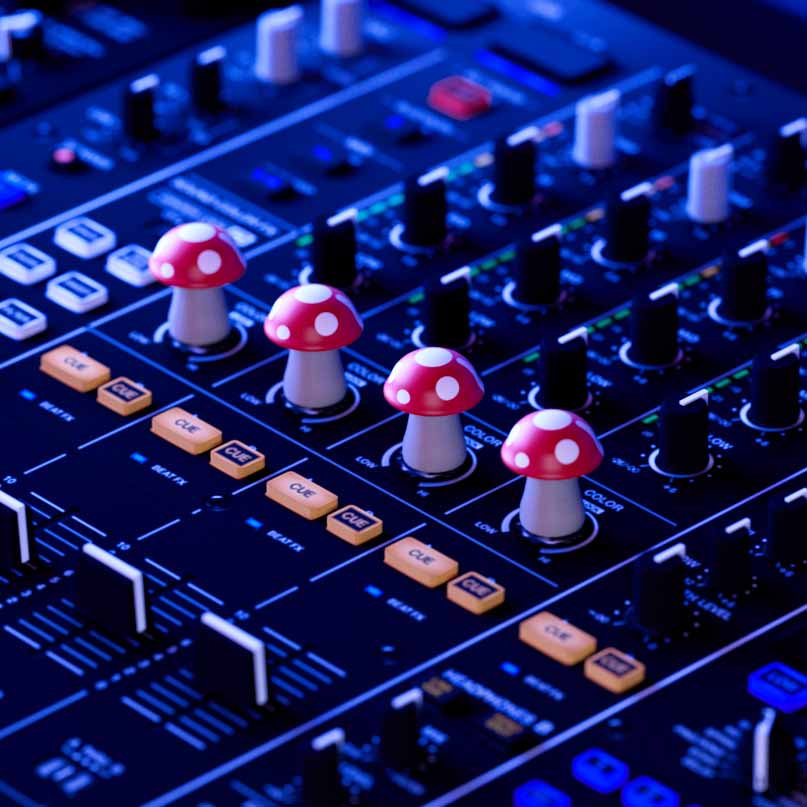 4-Pack Mushroom Knob Twist Tone