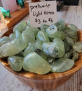 Prehnite Tumbled Stones - Light Green Healing Crystals for Home Decor and Energy High Ho Gems and Crystals