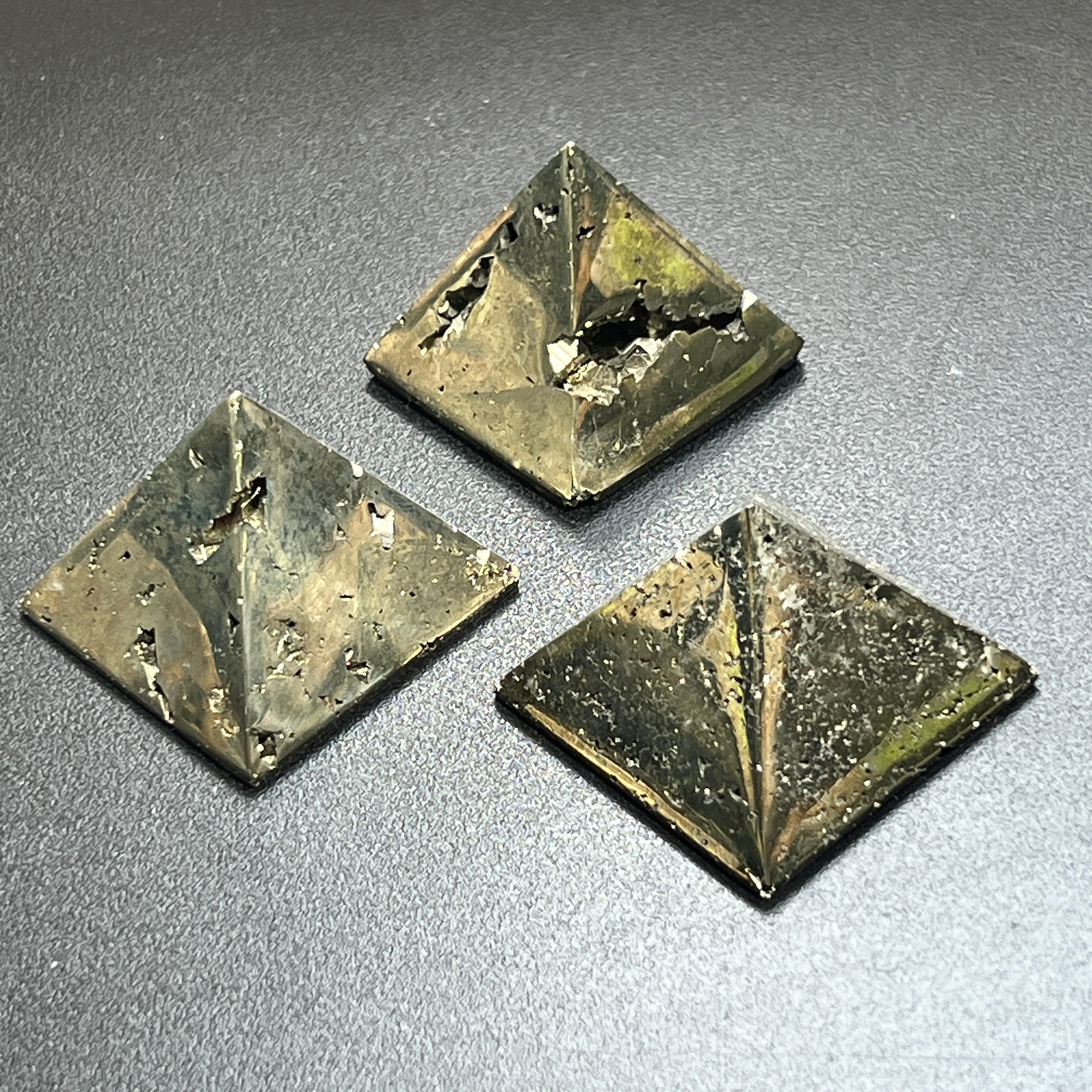 Iron Pyrite Pyramid Crystal Druzy Carving Polished Fools Gold Amazing Crystals