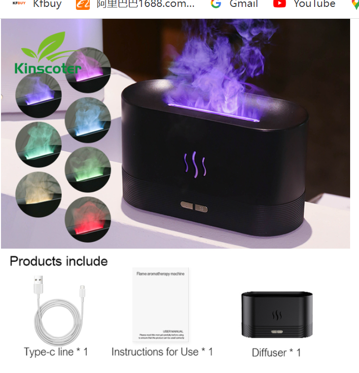 Original Trending Products 2022 New Arrivals Home Appliances Mini Remote Control Flame Diffuser Air Humidifier