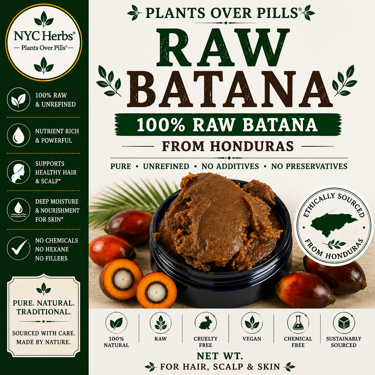 100% Raw Batana Oil NYC Herbs®