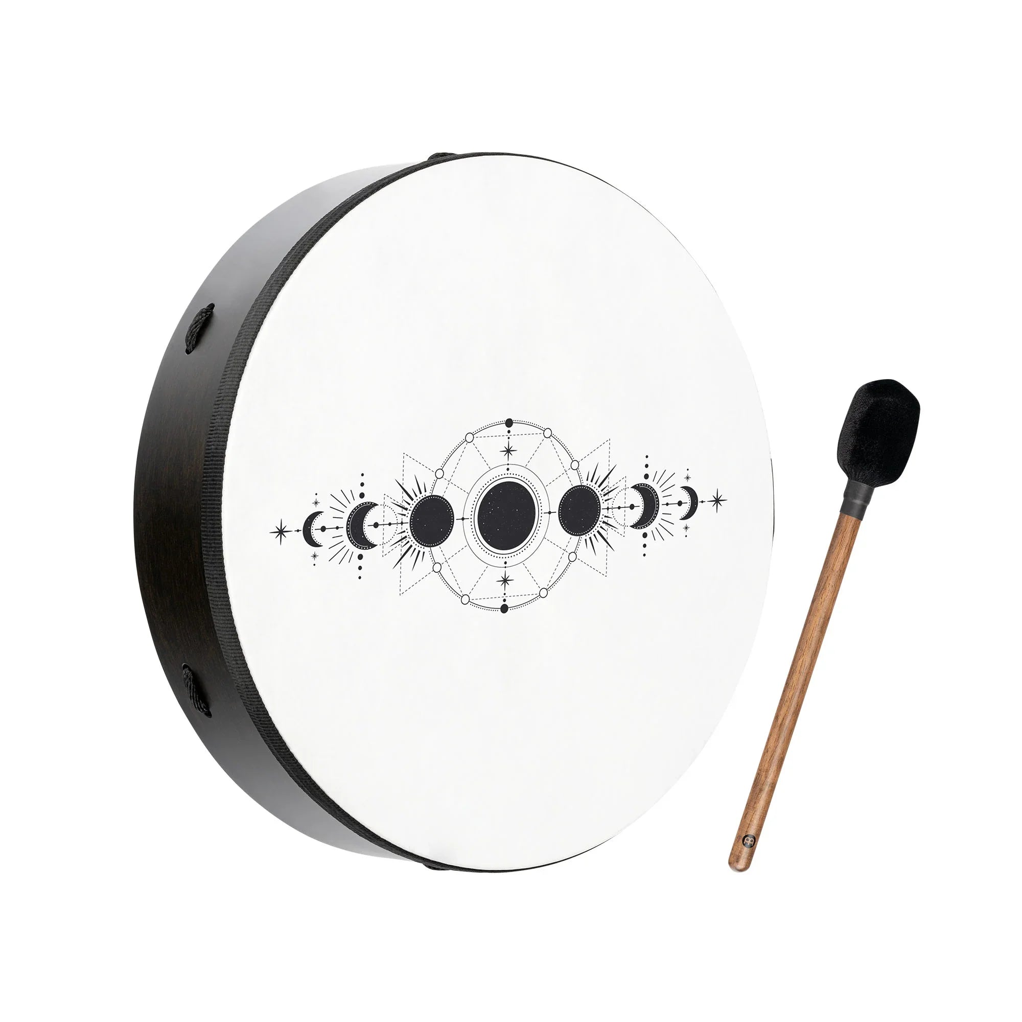 16" Ritual Drum, Moon Phases, True Feel Synthetic Head Utah Energy Healing Center