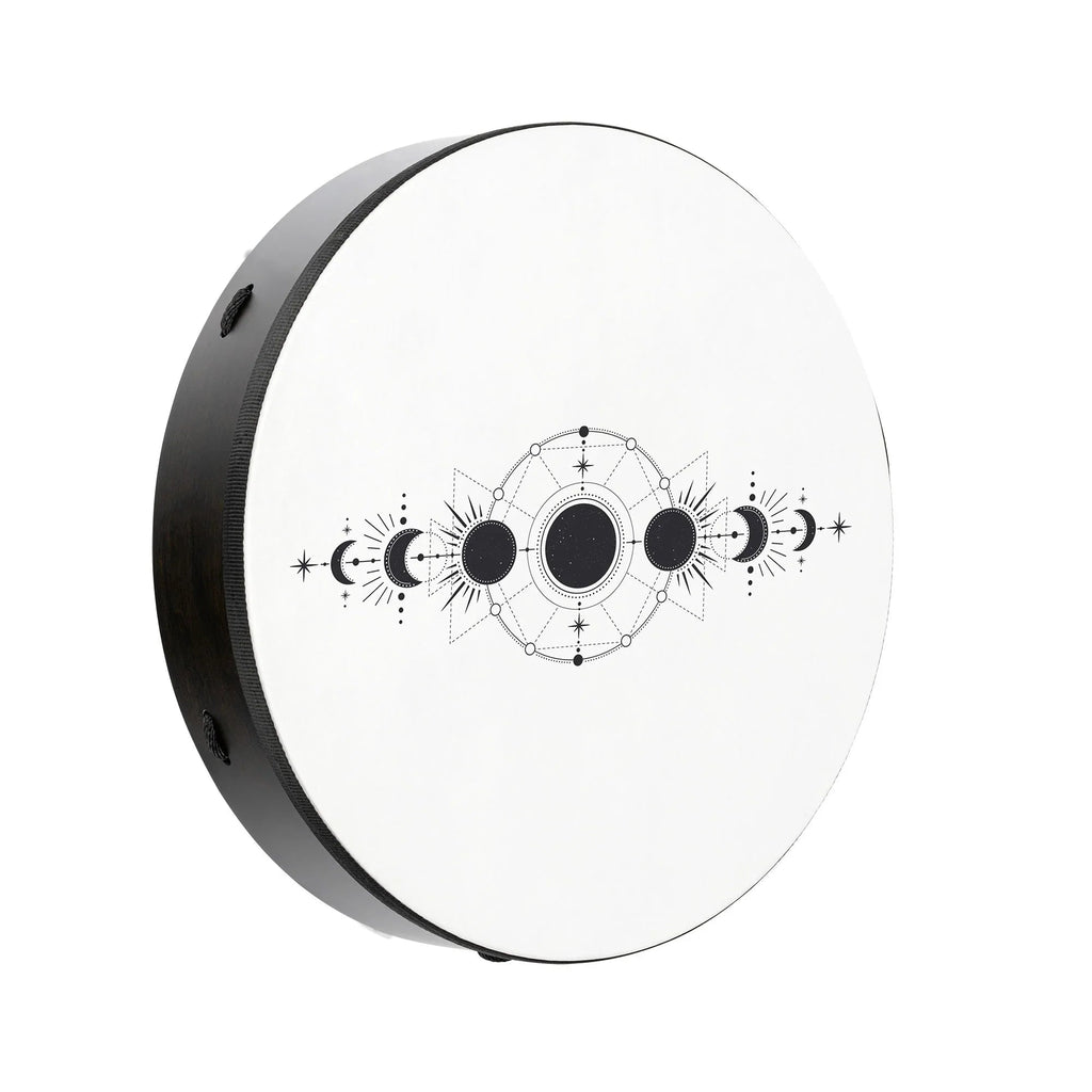 18" Ritual Drum, Moon Phases, True Feel Synthetic Head Utah Energy Healing Center