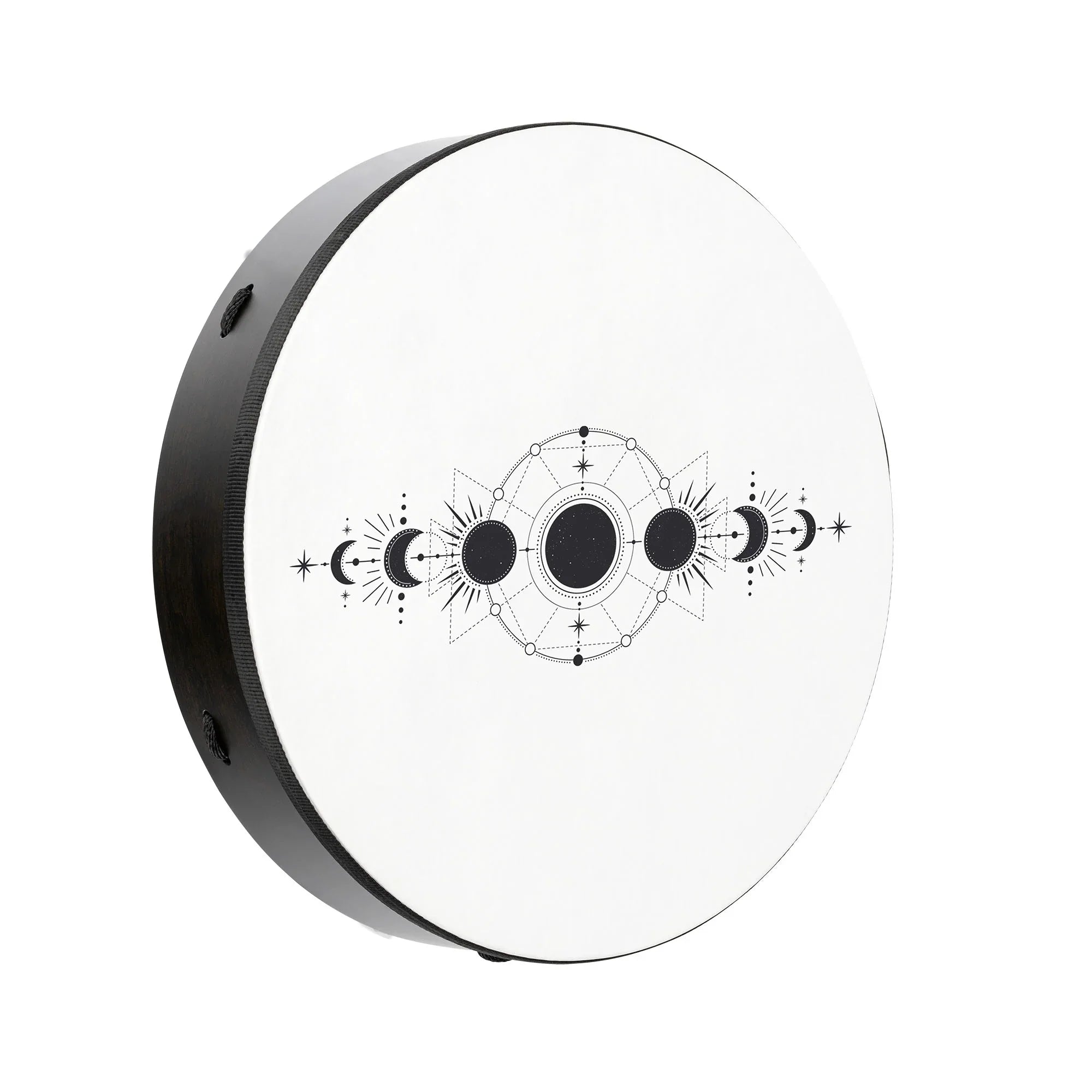 18" Ritual Drum, Moon Phases, True Feel Synthetic Head Utah Energy Healing Center