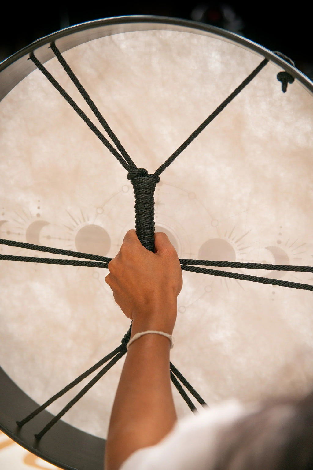 20" Ritual Drum, Moon Phases, True Feel Synthetic Head Utah Energy Healing Center