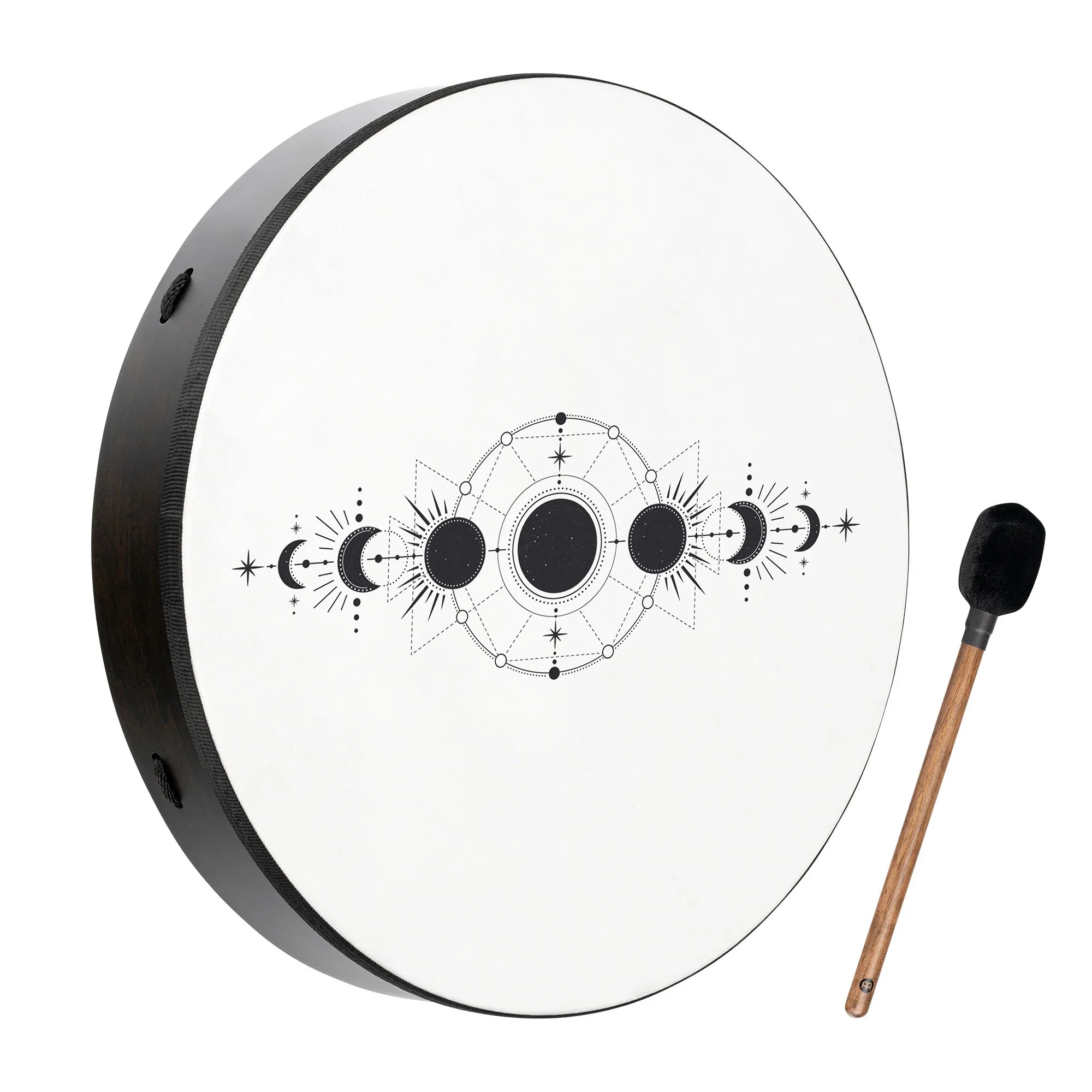 20" Ritual Drum, Moon Phases, True Feel Synthetic Head Utah Energy Healing Center