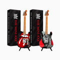 The Rolling Stones "Tongue and Lips" and "Tattoo You" Collectible Miniature Guitar Set The Mini Axe
