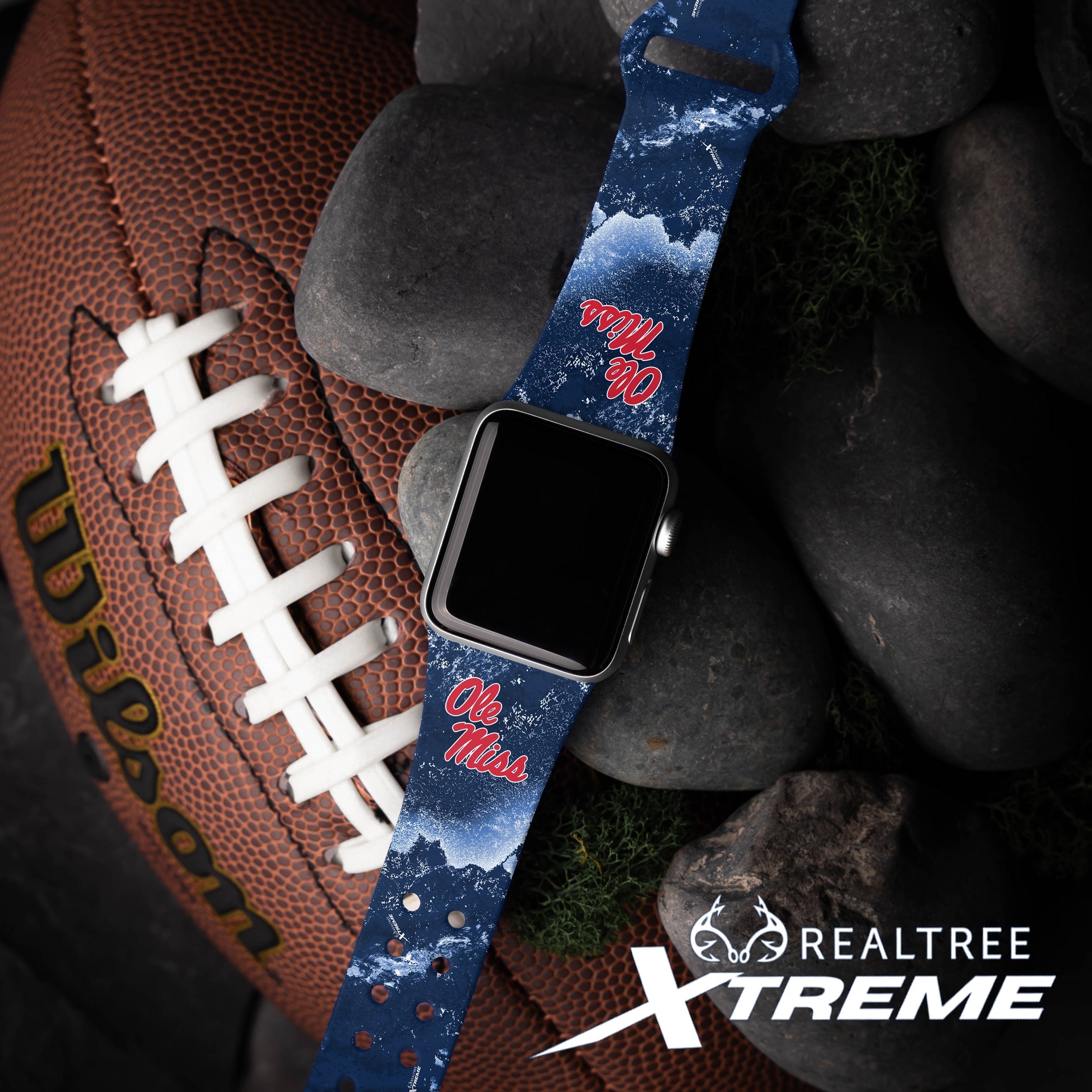 Mississippi Ole Miss Realtree HD Apple Watch Band Affinity Bands