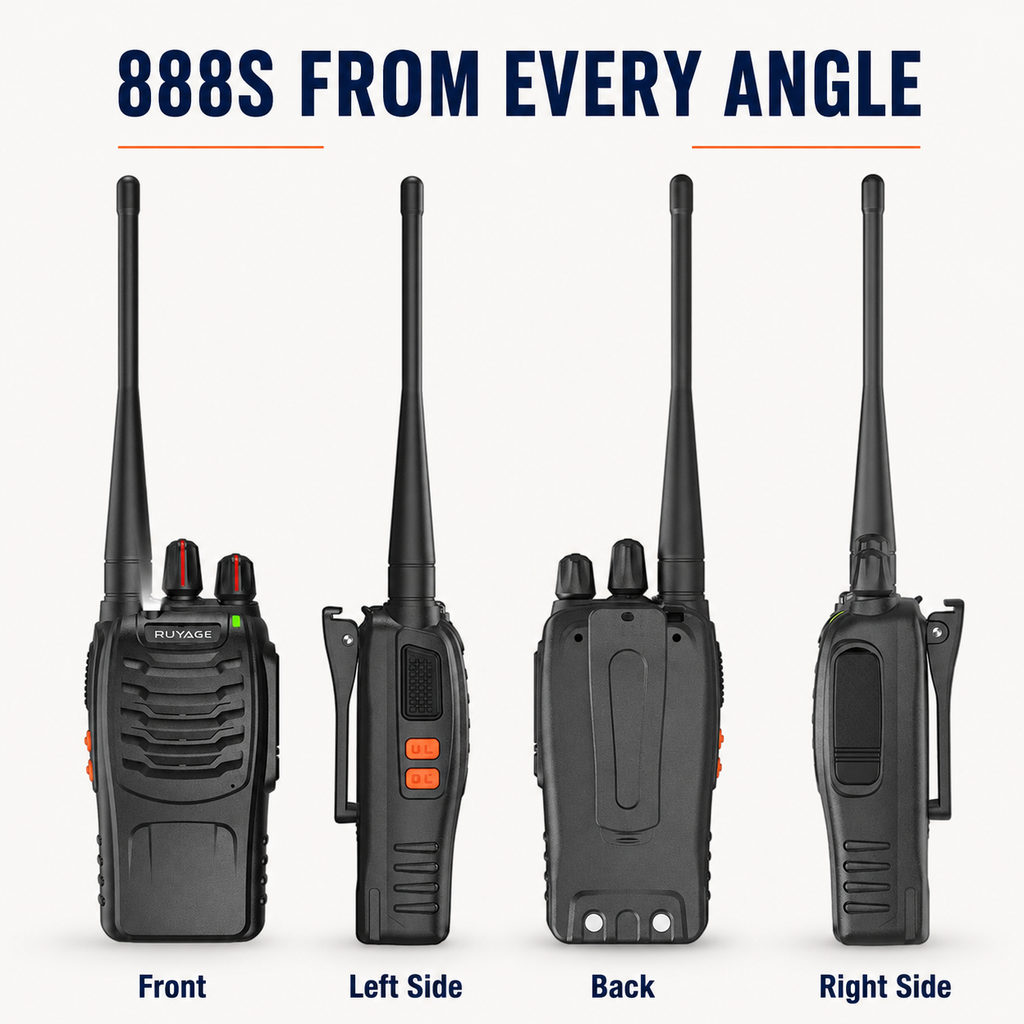 RUYAGE 888S UHF Walkie Talkies 2 Pack Ruyage Radio