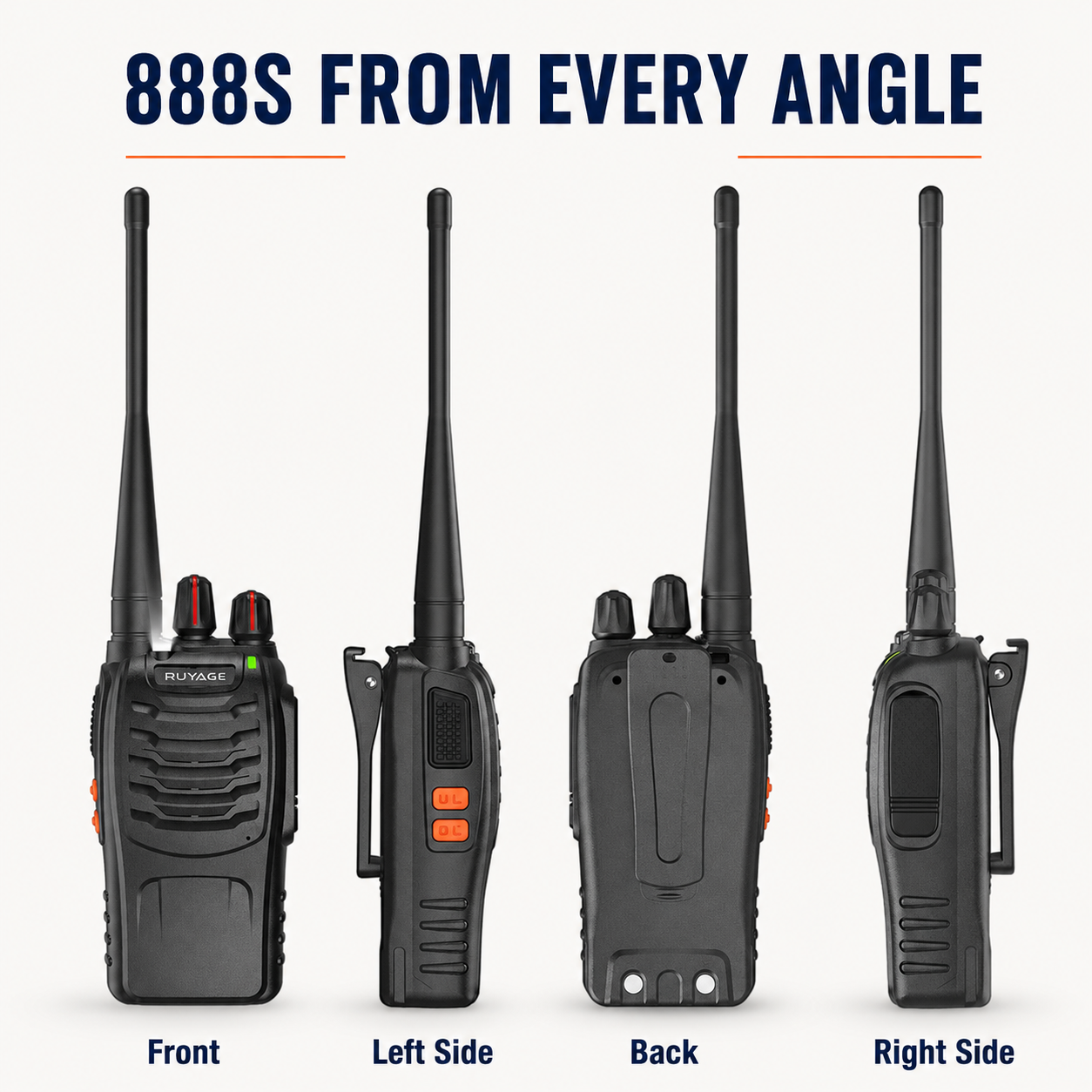RUYAGE 888S UHF Walkie Talkies 2 Pack Ruyage Radio