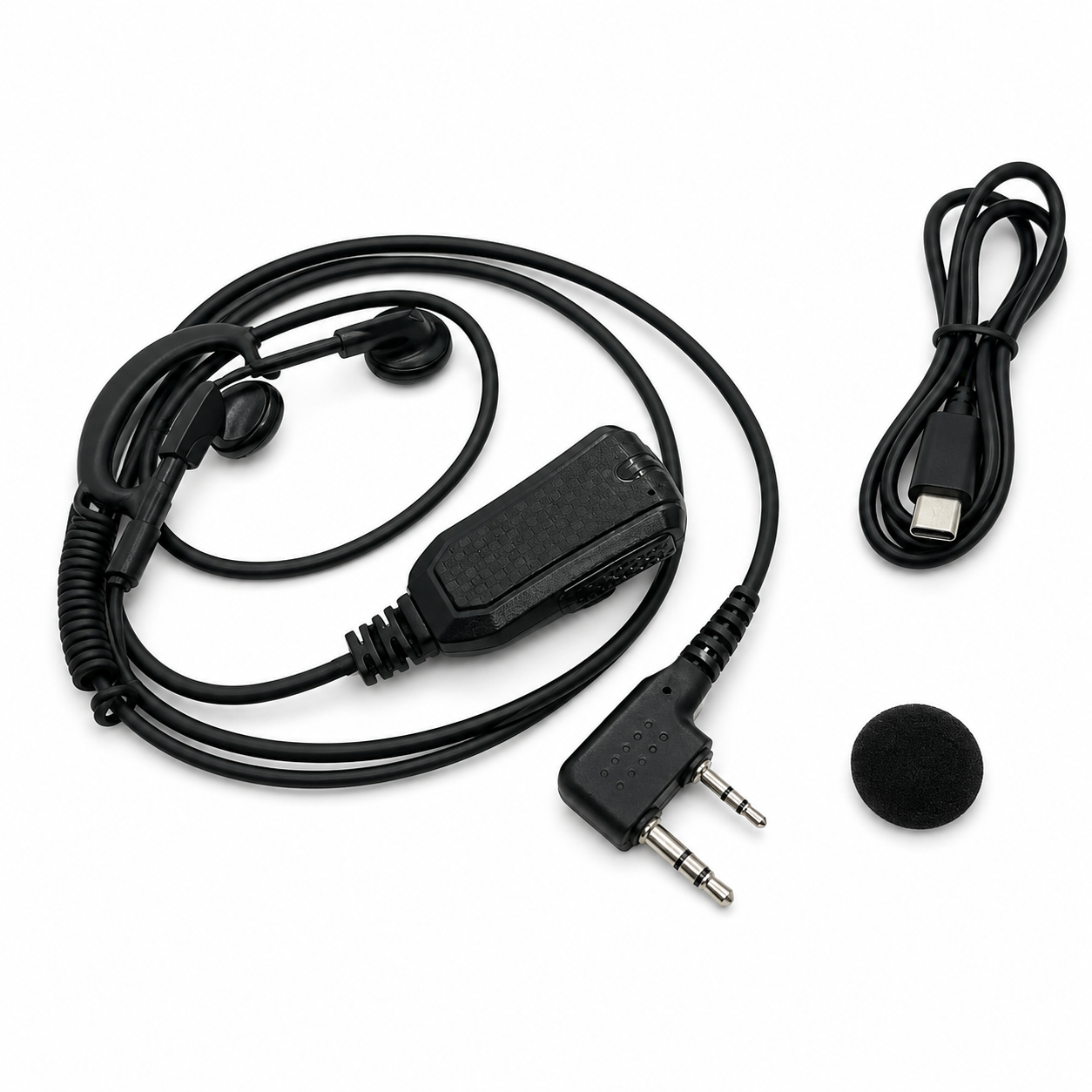 RUYAGE AI Noise-Cancelling PTT Earpiece for K-Type Radios Ruyage Radio