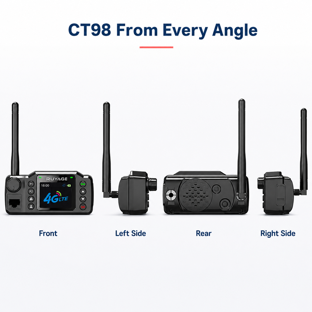 RUYAGE CT98 4G LTE Vehicle PoC Radios – 2-Pack Ruyage Radio