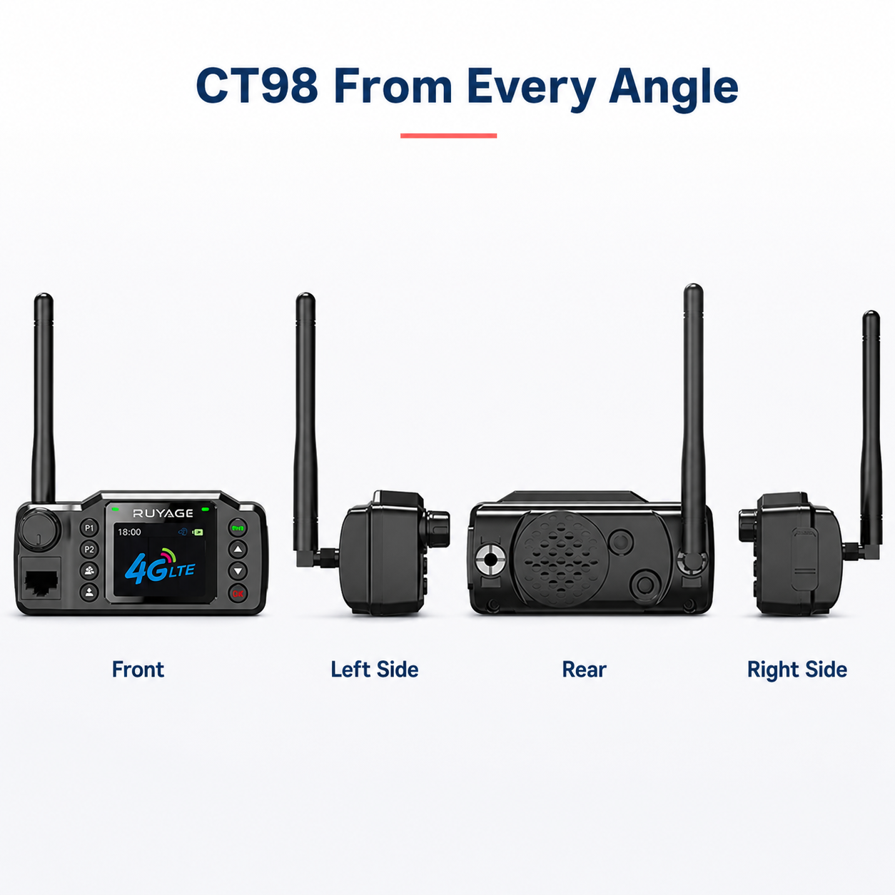 RUYAGE CT98 4G LTE Vehicle PoC Radios – 2-Pack Ruyage Radio