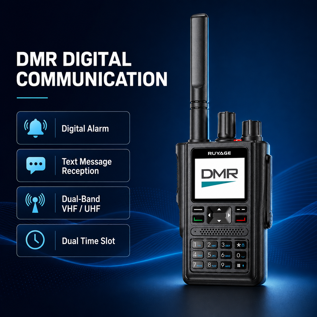 RUYAGE DP10 VHF/UHF Dual-Band DMR Two-Way Radio with GPS Ruyage Radio