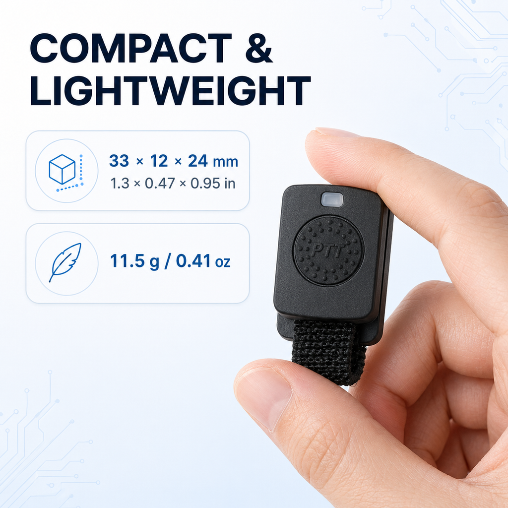 RUYAGE PTT-Z Bluetooth PTT Button for Zello Ruyage Radio