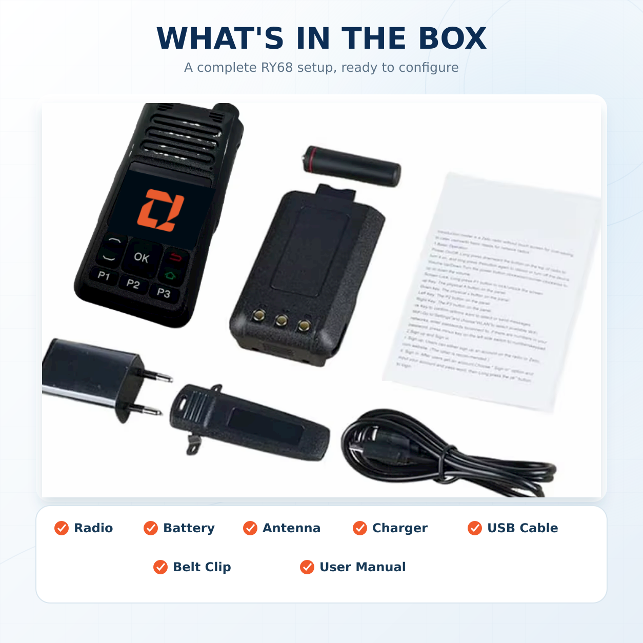 RUYAGE RY68 Zello-Compatible 4G LTE/WiFi Walkie Talkie – 4000mAh Ruyage Radio
