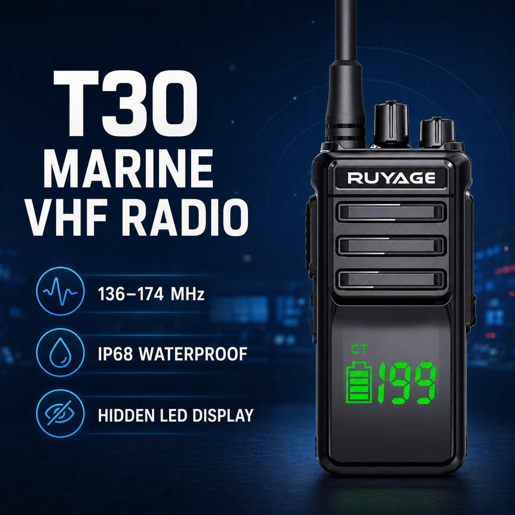 RUYAGE T30 10W IP68 Waterproof VHF/UHF Walkie Talkie Ruyage Radio