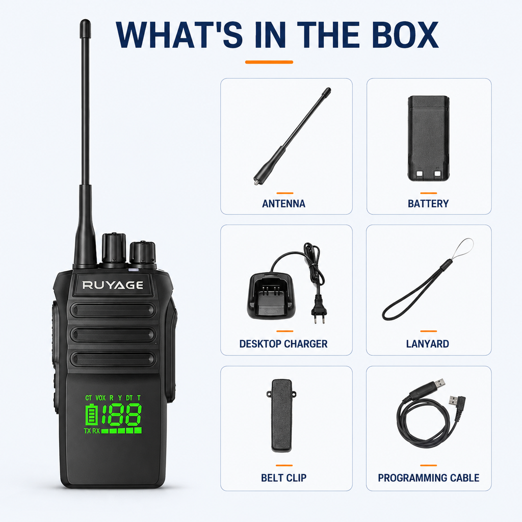 RUYAGE T40 10W IP67 Waterproof VHF Analog Walkie Talkie Ruyage Radio