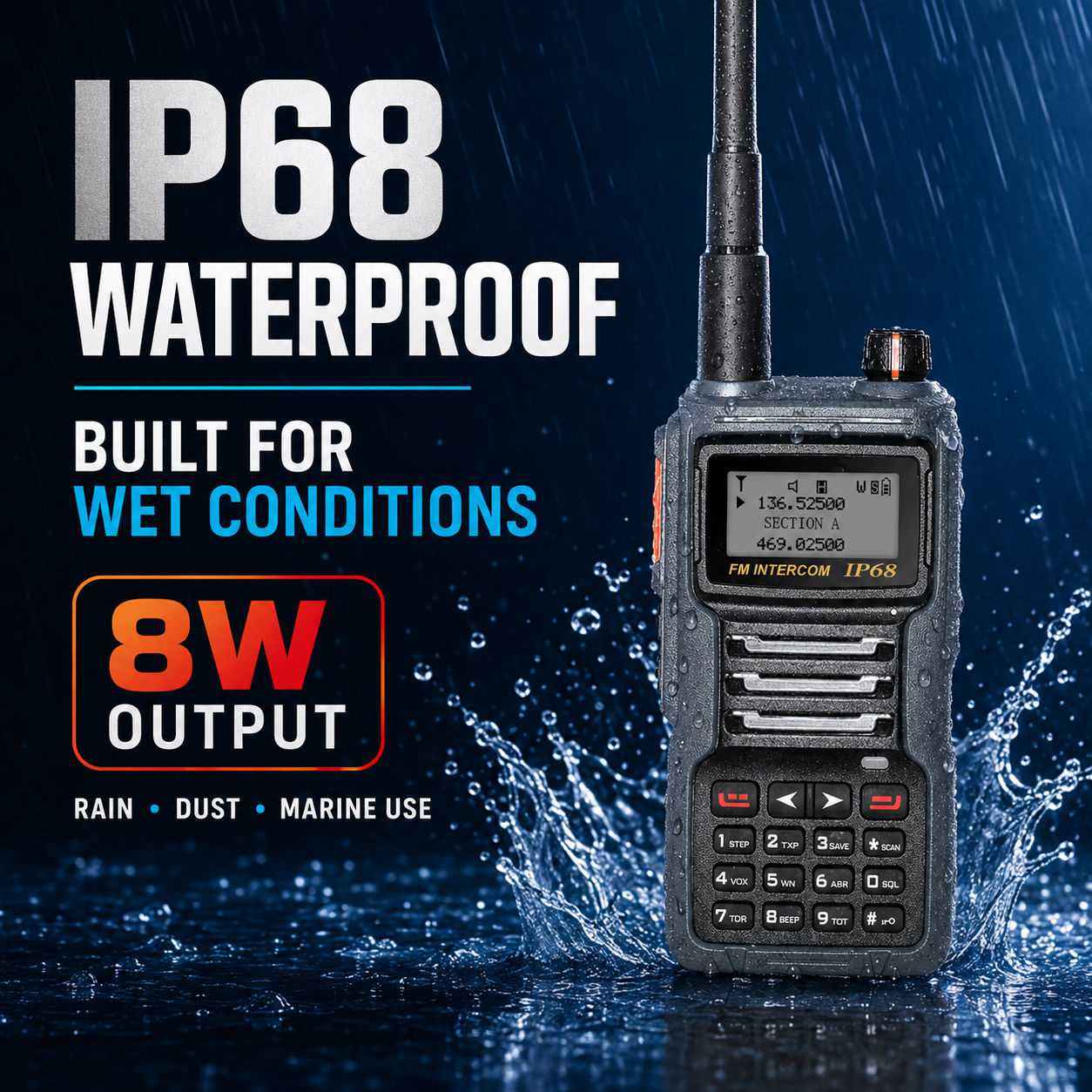 RUYAGE UV8D IP68 Waterproof 6 Band Walkie Talkie Ruyage Radio
